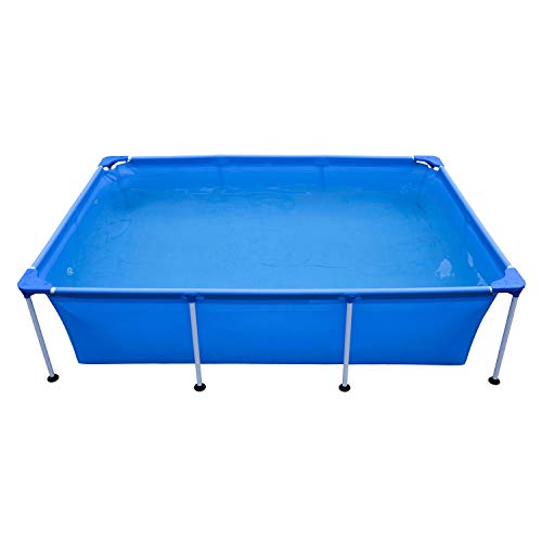 Jleisure Avenli 8.5 Feet X 6 Feet X 2 Feet Rectangular Above Ground Framed Outdoor Backyard Swimming Pool For Adults And Kids, Blue #TOP2