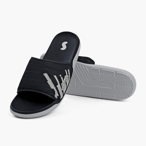 SOLETHREADS Skyscraper Slides| Fashionable| Breathable | Stylish | Lightweight | Anti-Skid | Durable | Superfoam For Ultra Comfort| Technical Utility |Premium Slides For Men Indoor and Outdoor use