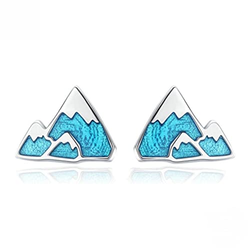 Boucles d'oreilles S925 femmes bleu coréen iceberg en argent 925 tendance