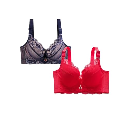 Generisch Sujetador deportivo para mujer, transpirable, talla grande, sujetador de encaje para mujer, sujetador sexy, 2 gris oscuro, 5XL