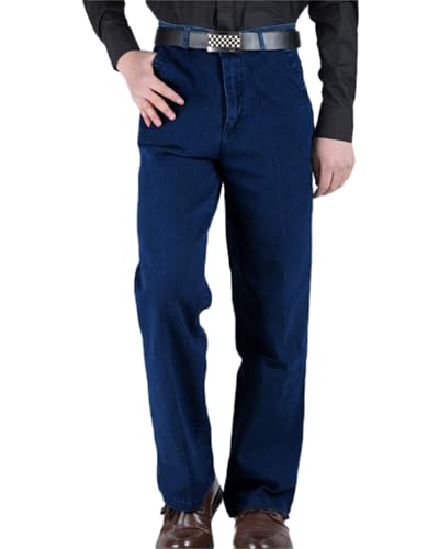 Men's Denim Pants Casual Loose Straight Jeans Thin Summer Denim Pants