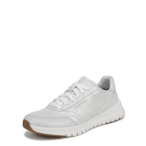 Vionic Women's Uptown Sneaker Sneaker Silver Metallic Leather 12 W