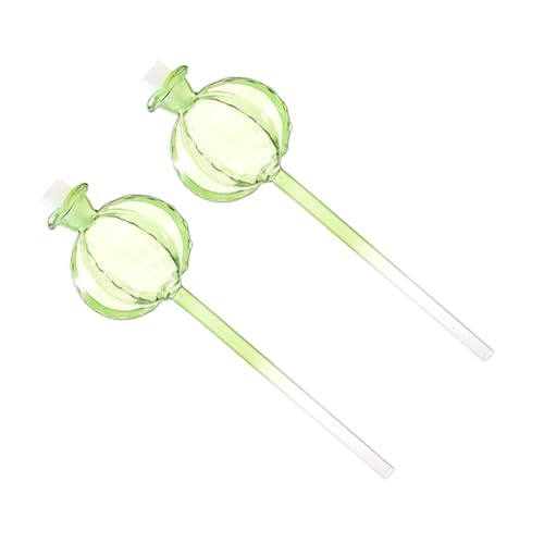 KESYOO 2個 自動水やり器 仙人球型ガラス製給水球 植物用自己散水システム 土壌にゆっくり浸透