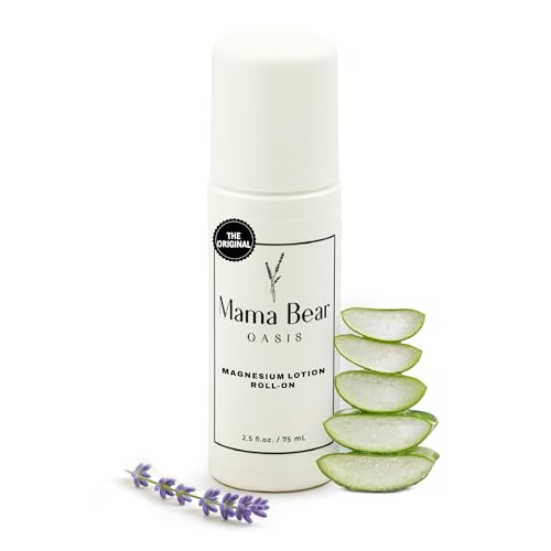 Mama Bear Oasis Roll On - Fast Absorbing & Quick Drying Magnesium Roll On Aloe Vera - Gentle & Non-Greasy Rub for Easy Application