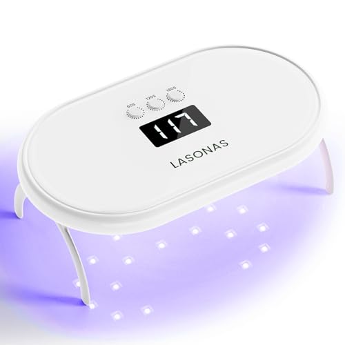 LASONAS Lampada UV LED per unghie per smalto gel 24 W Luce UV 3 Impostazioni timer asciugatura rapida polimerizzazione mini lampada portatile per adesivi e strisce gel salone di cura delle unghie per
