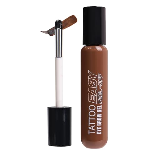 Gel de ceja con cejas fácil, gel de ceja tatt00, tinte de cejas, 10 ml, fórmula fácil de aplicar, resistente al sudor e impermeable, adecuado para todos los tipos de piel, hombres para hombres