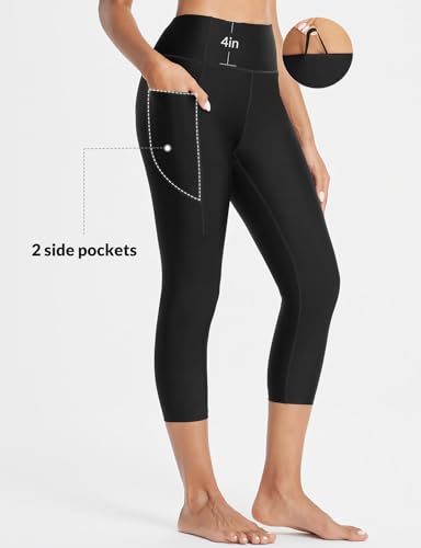 baleaf Women's 20" High Waisted Swim Pants 2025 Long Swim Capris UPF50+ Swimsuit with Liner and Pockets2
