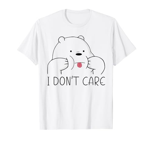 I Don't Care Bear Men Women Boys Girls Funny Bear T-Shirt