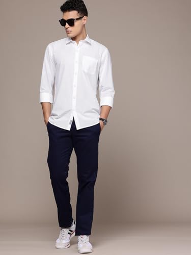Image of Men's Cotton Linen Solid Shirt | Slim Fit Full Sleeve Casual Shirt | Lightweight | Breaethable | Stylish