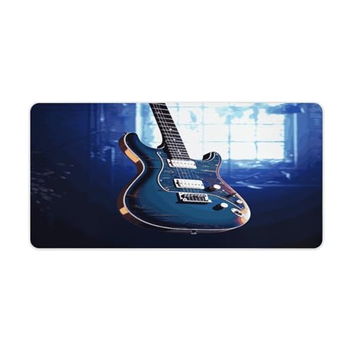 Blue Guitar Alfombrilla de Escritorio Antideslizante Grande