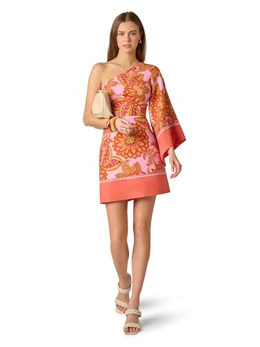 Image of Adrianna Papell Women's Strapless Organza Mini Dress - Short Drop Waist Dress with Dainty Florals & Pleated Flounce Skirt