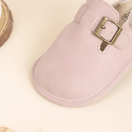 Image of KIDSUN Baby Boys Girls Sandals Adjustable Lightweight House Home Slippers Non Slip Newborn Prewalk First Walk Shoes