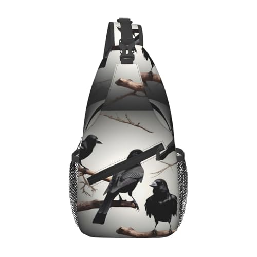 Mochila Sling Negra para Senderismo y Viaje
