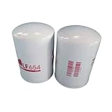 2 Pcs Oil Filter Element LF654 Compatible with Fleetguard Replace OEM P555680 9N5680 1R0734