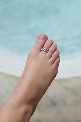 10K Gold Adjustable Open Toe Ring Classic One Size Fits Most Toes 3Mm By Lavari Jewelers #TOP6