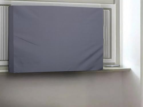 Image of Stylista window ac cover suitable for O-General 1.5 Ton AXGB18CHAA-B, Grey Color Elastic fit Cover for front and rear Of Window Ac