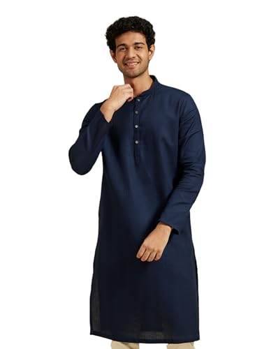 Image of DIWAS BY MANYAVAR Men's Cotton Textured Kurta (1pc)