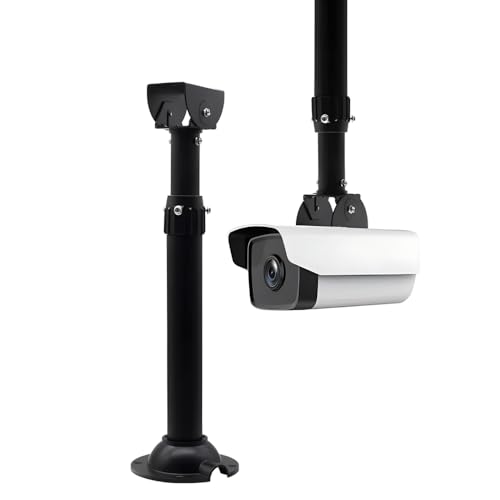 UQISOVI Surveillance Camera Ceiling Mount Bracket Universal Duckbill Hoisting Lengthening Black Telescopic Support for CCTV Security Bullet Camera (Length 40-80cm/15.7-31.5inch)
