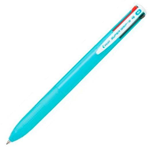 Stylo pilot super grip g 4 couleurs rétractables fixation en caoutchouc encre base d'huile corps couleur bleue