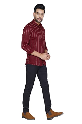 Image of Pure Cotton Solid Slim Fit Semi Casual Shirt for Men's & Boy's (Pack of 1)