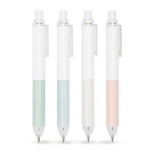 3pcs Premium Ultra Simple Short Retractable Mechanical Pencils with Mini Top Eraser Set 0.5mm Refillable with Pocket Protectors