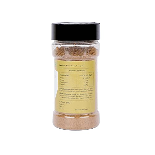 Image of Malikaz' The Royale Taste Roasted Cumin (Jeera) Powder Jar, 90 g | Warm | 100% Natural | No Additives | Easy to Provide a Balance Flavour Profile to All Your Dishes | (Pack of 3)