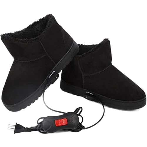 XZLZMYP B,40/42, Zapatos Calefactores Electricos Hombres Y Mujeres Suave Cómodo Zapatillas Calefactables Calentador De Pies Zapatos Calientes Eléctricos para Mantener El Calor En Invierno