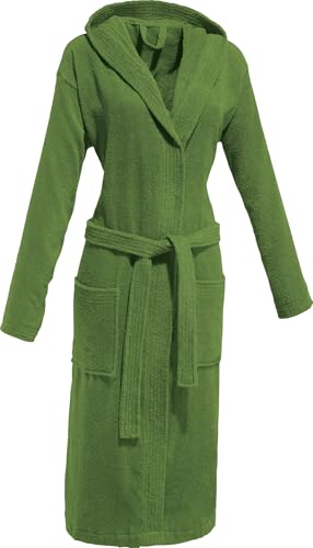 REDBEST Unisex-Bademantel, Morgenmantel, Saunamantel Frottier Chicago grün Größe M - schnell trocknend und saugstark, 100% Baumwolle