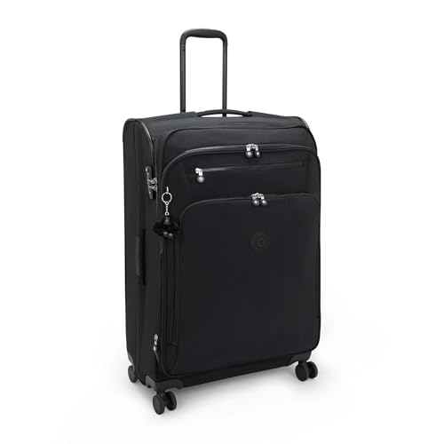 Image of Kipling New Youri Spin Large 4 Wheeled Rolling Luggage Black Noir