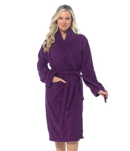 Peignoir 100% coton éponge à col cravate Undercover pour femme