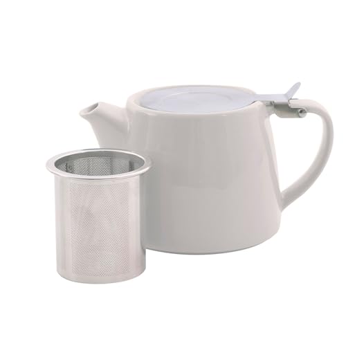 Point-Virgule - Théière - Avec infuseur à thé - Mat - Blanc cassé - 500ml