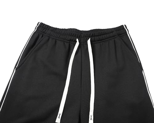 Men's Athletic Casual Drawstring Striped Straight Leg Pants with Pockets Street Style Apparel3