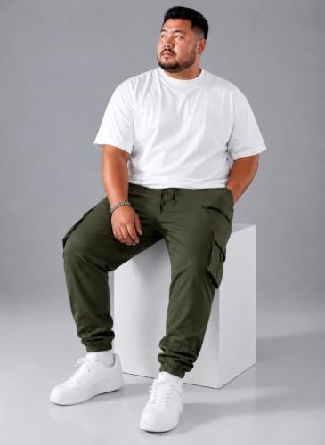 Image of INKKR Men Plus Size Cargo Pants || Plus Cargo Pants Cotton || 2XL-6XL