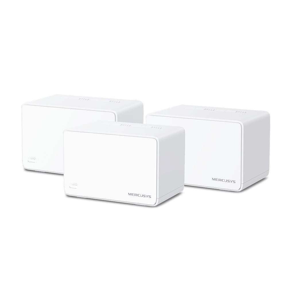 Mercusys Halo H80X (1 Paquete) - Sistema de Malla WiFi6 AX3000, 3 Puertos Gigabit, itinerancia fluida, MU-MIMO, Control Parental transmisión 4K y Alcance Completo en Toda la casa