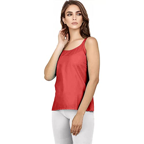 Image of Cotton Short Camisole Non-Stretchable Slip for Women | Short Kurti Slip | Short Camisole | Half-Length Lining | Waist Length Inner | Sameez | Samij(Half Slip)
