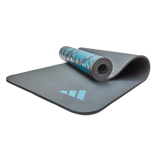 Image of adidas Tie-Dye Yoga Mat with Carry Strap - 10mm Thick Exercise Mat, Non-Slip for Yoga, Pilates, Stretching, Fitness & Gymnastics, Yoga Accessories for Women, Home Gym & Workout Mat, Home Gym Equipment