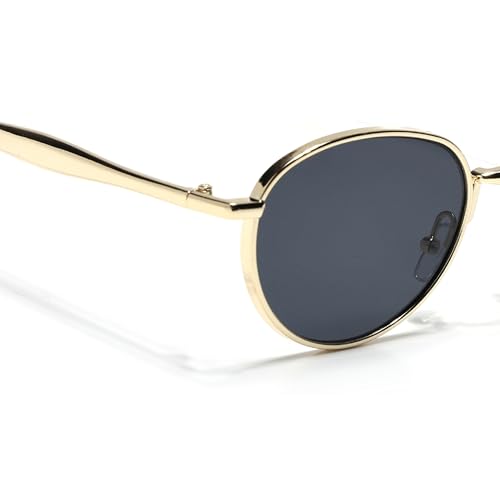 Image of Voyage Round Polarized Sunglasses for Men & Women (Black Lens | Black Frame - MG7609)