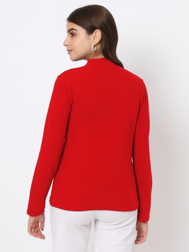 Image of Istyle Can Solid HIgh Neck Full Sleeve Stretchable Slim Fit Top for Women | Tops for Women | high Neck top for Women | Winter Tops for Women