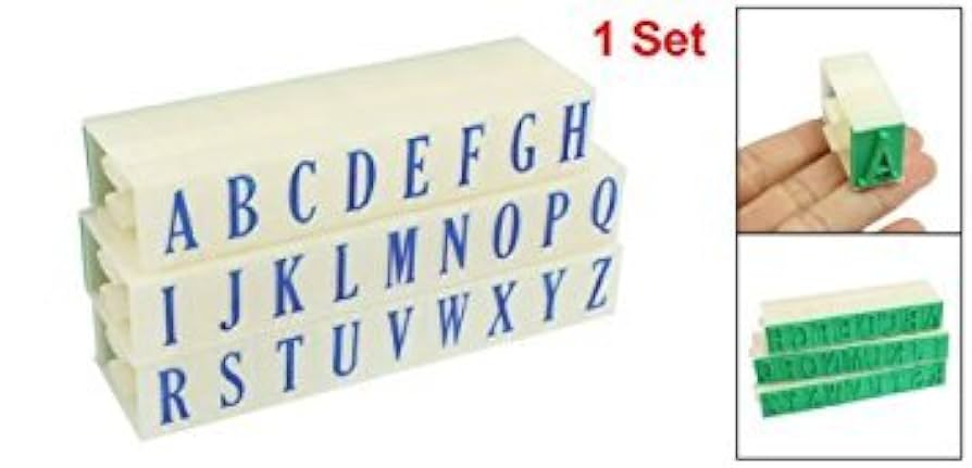 Amazon.co.jp: uxcell 26 文字スタンプセット 取り外し可能な