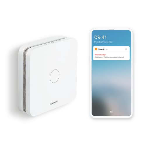 netatmo - Smart Kohlenmonoxid-Melder, Wi-Fi, 10 Jahre Akkulaufzeit, 85 dB, Selbsttest Funktion, Keine Domotik-Box erforderlich, EN 50291 und NF-Zertifikate, NCO-EC
