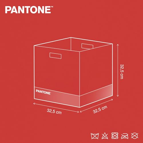 SWEET HOME PANTONE™ Boîte de rangement multifonction pour cube de rangement de jeux enfants et organisateur de rangement pliable pour bibliothèques, panier de jeux enfants 32,5 x 32,5 x 32,5 cm – Image 6