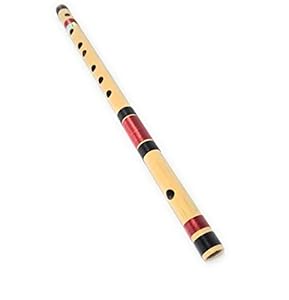 Shiv'z Muzic Flute, C SHARP medium, BUDGET Bansuri, LEFT HAND 18.5 inches (FREE Written Manual & Bag)