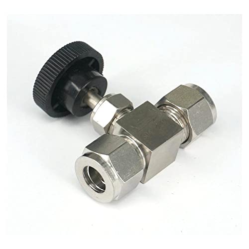 Fit Tube O/D 4mm Stainless Steel 304 Shut Off Valve Straight Flow Control Needle Valve Compression Fitting 6.4 Mpa