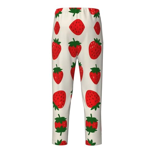 Pajama Pants Pajama Bottoms with Elastic Waistband Sleepwear Lounge Pants, Fruit Strawberry2