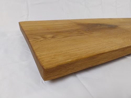 Eichenbohle/Eichenbrett - Massivholz 100-220 cm lang, 30 cm breit, 4,5 cm stark – geschliffen und geölt, Eiche, Brett, Bohle, Holz (110 cm)