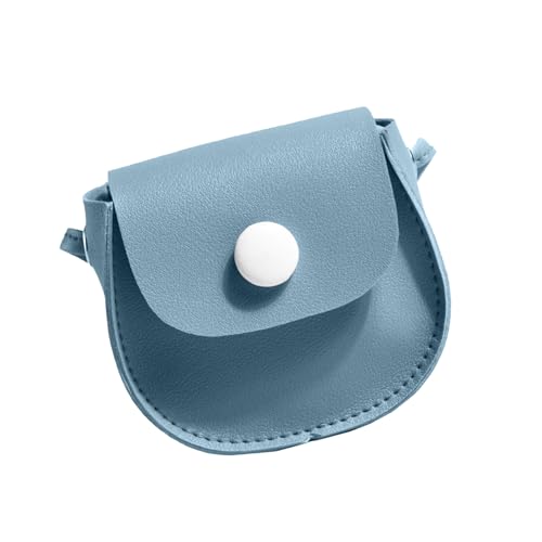 JSGHGDF Bolso cruzado pequeño para niños y niñas con cierre de hebillas, monedero para viajes, compras, monedero, Blue, One Size