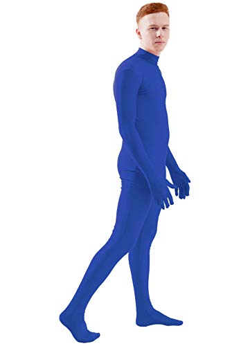 Image of Ensnovo Mens Mock Neck Full Body Unitard Spandex Zentai Suits Costumes