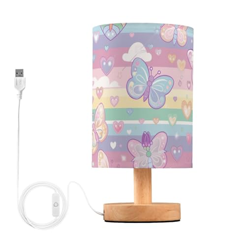 Lámpara de mesa lectura con diseño cartoon mariposas miniatura 1