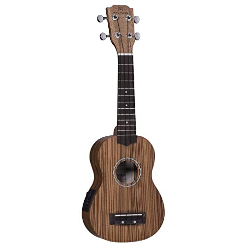 UKULELE ELÉTRICO MICHAEL SOPRANO ZEBRA WOOD MK21 ZBE