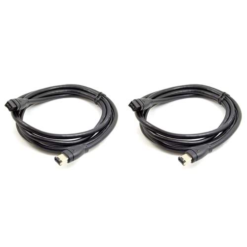 Cable FireWire IEEE 1394B 9 a 6 pines 800 Mbps pack de 2 unidades de 1,8 metros para transferir datos